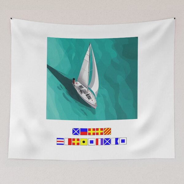 Item preview, Nautical Flags Merry Christmas designed and sold by GrifonJ.