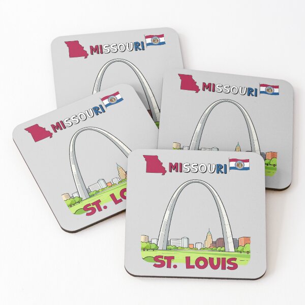 Item preview, Retro St. Louis MO Arch Art | Vintage Missouri Skyline Travel Poster designed and sold by mashmosh.