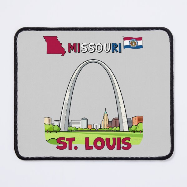 Item preview, Retro St. Louis MO Arch Art | Vintage Missouri Skyline Travel Poster designed and sold by mashmosh.