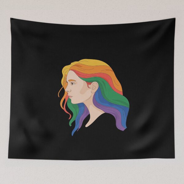 Item preview, Rainbow Hair Afro Pride Artistic Queen Women Men designed and sold by ToggleBet.