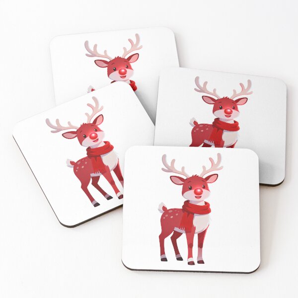 Item preview, A cartoon reindeer wearing a red scarf designed and sold by Dxvect.
