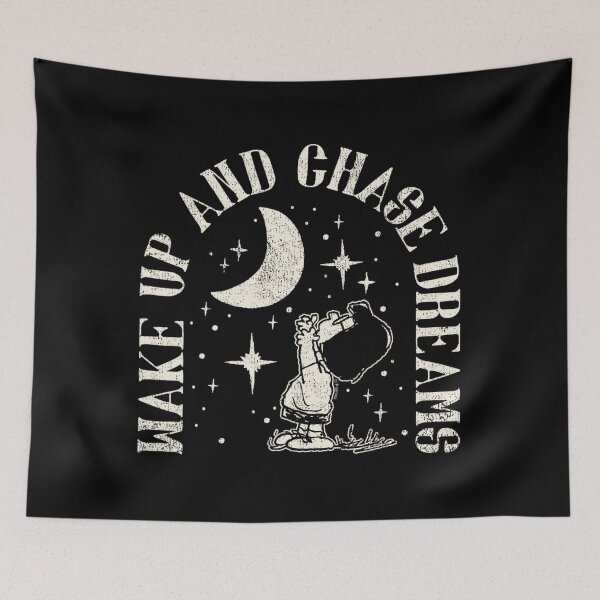 Item preview, Peanuts Wake Up And Chase Dreams Vintage Quote designed and sold by Teresa Kamden.