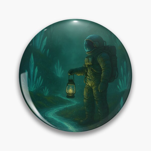 Aperçu de l'œuvre Astronaute dans une forêt enchantée – Illustration de Cosmic Lantern Explorer créée et vendue par HBR-Graphics.