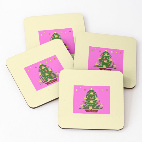 Item preview, Korean Hanbok Christmas Tree – Festive Pink Holiday Design designed and sold by Hoiger.