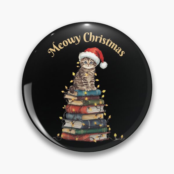 Item preview,   Meowy Christmas, Book Lover Christmas,   Cozy Christmas Reading Club, Cute Christmas Cat Book Lover designed and sold by KolorellaS.