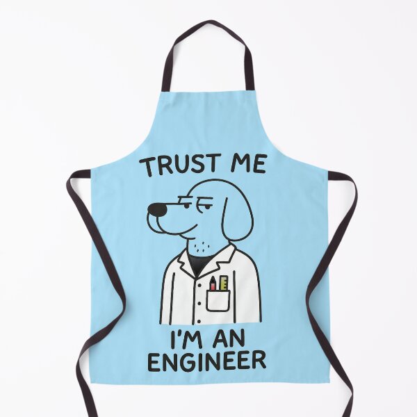 Item preview, Trust Me I’m an Engineer Dog Cartoon – Funny Engineer Gift designed and sold by TheLongPaw.