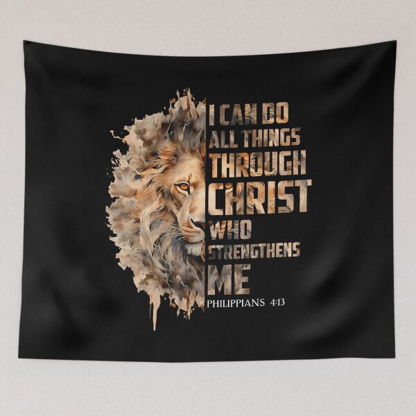 Item preview, I Can Do All Things Through Christ Lion Philippians 413 designed and sold by FlorenceNorma.