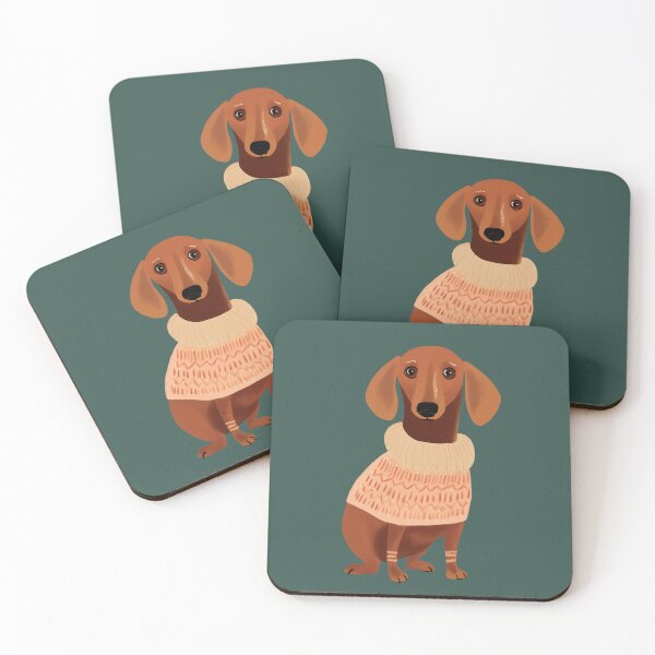 Item preview, Cute Dachshund Christmas Sweater – Funny Dachshund in a Christmas Sweater | Christmas Dog Illustration designed and sold by PAPERGEI Studio.
