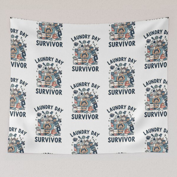 Item preview, Laundry Day Survivor – Funny Relatable Quote for Everyday Life Humor designed and sold by Nordic Echo.