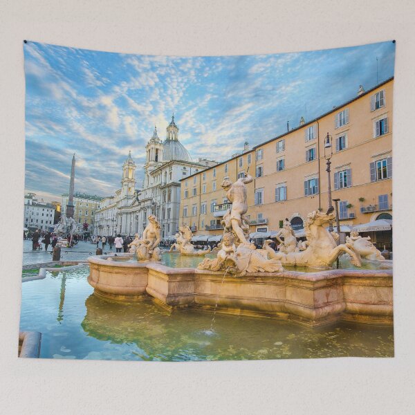 Item preview, Piazza Navona and Fontana del Nettuno in Rome, Italy designed and sold by mitzobs.