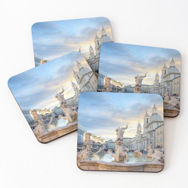 Item preview, Piazza Navona and Fontana del Nettuno in Rome, Italy designed and sold by mitzobs.