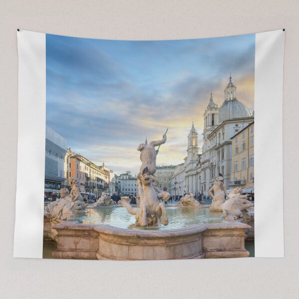 Item preview, Piazza Navona and Fontana del Nettuno in Rome, Italy designed and sold by mitzobs.