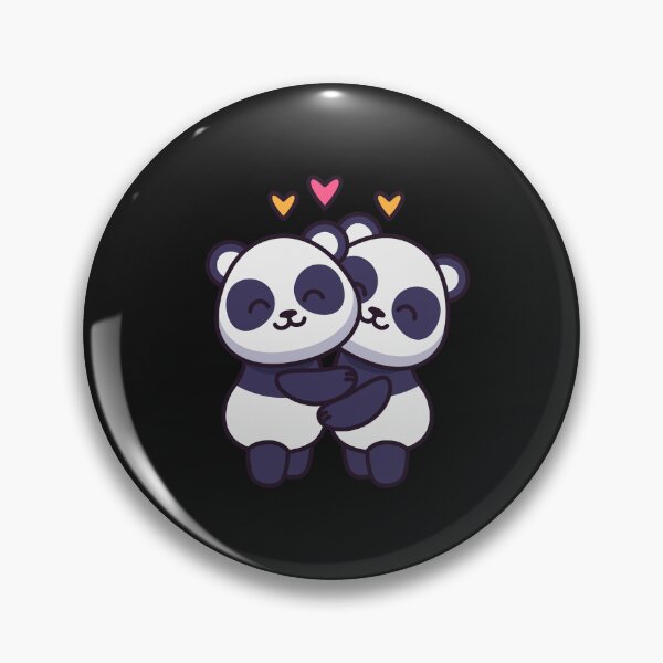 Item preview, Cute Cartoon Pandas Hugging with Hearts designed and sold by Vamika2116.