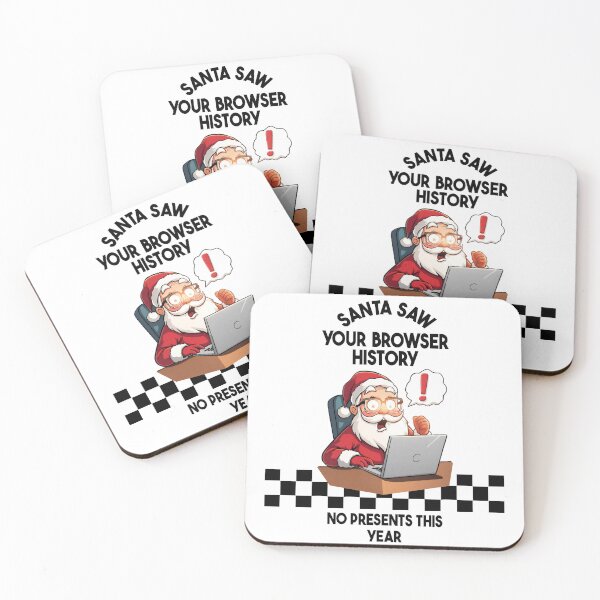 Item preview, Santa Saw Your Browser History • Funny Tech Christmas  designed and sold by EdGonMerch.