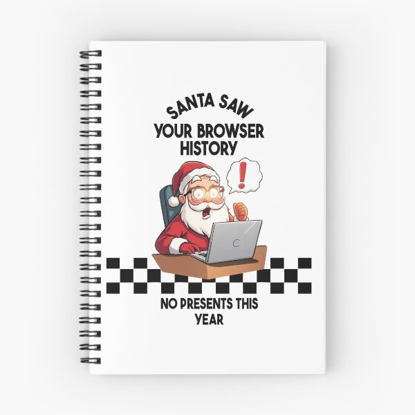 Item preview, Santa Saw Your Browser History • Funny Tech Christmas  designed and sold by EdGonMerch.