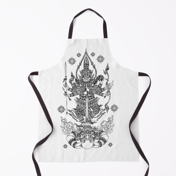 Item preview, Thai Mythical Guardian Line Art | Ancient Ink Illustration designed and sold by Bspaces.