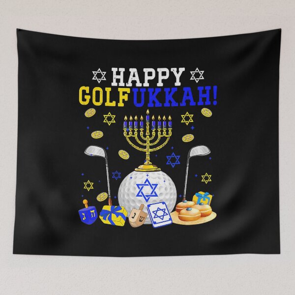 Item preview, Happy Golfukkah Golf Player Fan Hanukkah Menorah designed and sold by LavetaCatherine.