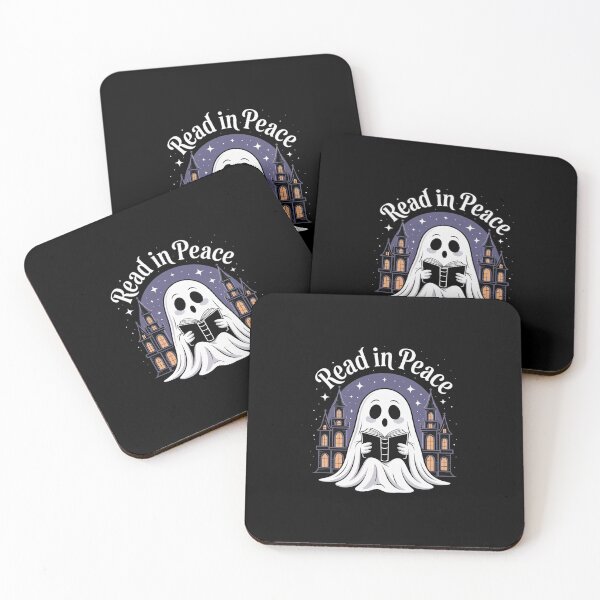 Item preview, Read in Peace Spooky Boo and Skeleton Book Lovers Halloween designed and sold by BubblePancake.