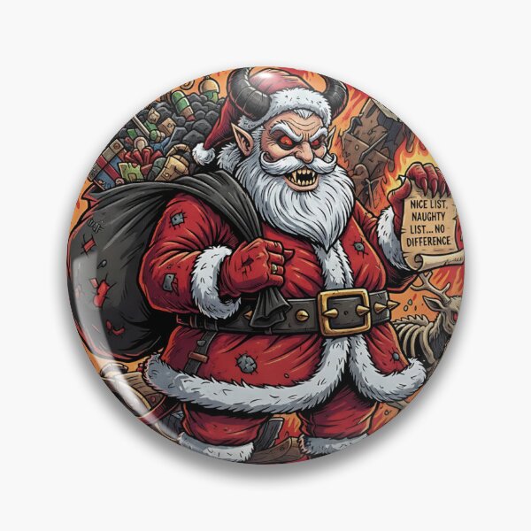 Item preview, Evil Santa – Nice List, Naughty List… No Difference | Dark Christmas Demon Claus Illustration designed and sold by Conmeoxinhdep.