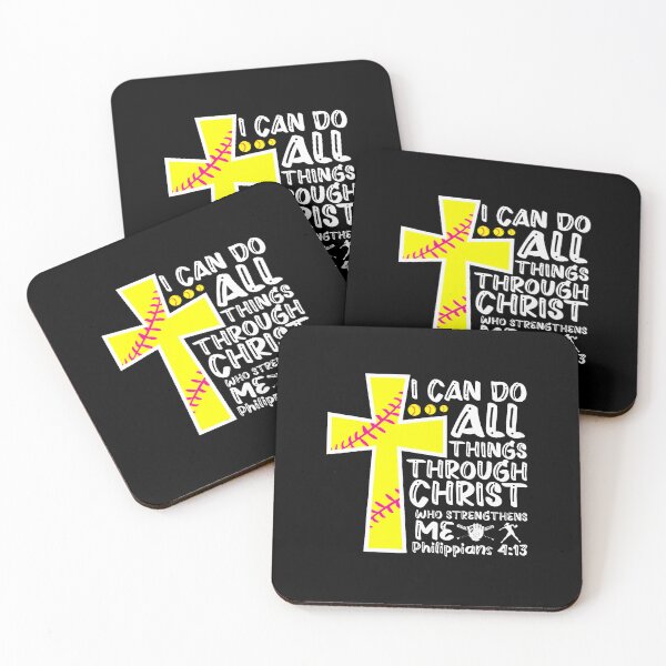 Item preview, I Can Do All Things Through Christ Softball Christian Bible designed and sold by OnaConnie.