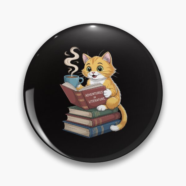 Artikelvorschau, Lesende Katze – Geschenkidee für Buch- und Teeliebhaber (kurz) entworfen und verkauft von BubblePancake.