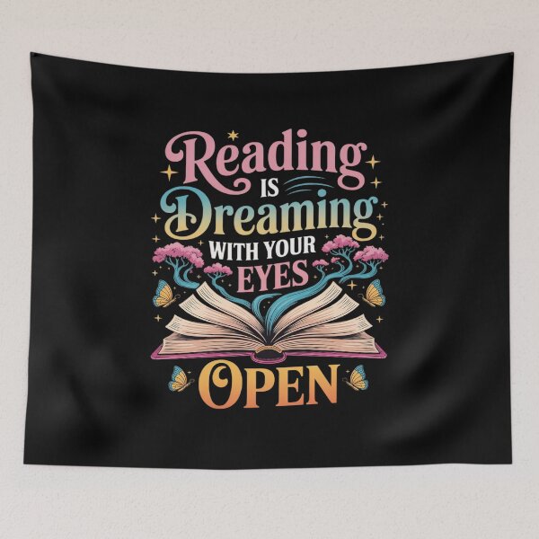 Item preview, Reading Is Dreaming With Eyes Open Fantasy Book designed and sold by BubblePancake.