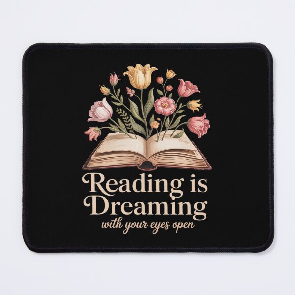 Item preview, Reading Is Dreaming With Your Eyes Open Book Floral designed and sold by BubblePancake.