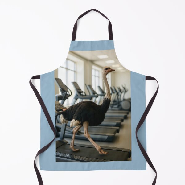 Item preview, Ostrich Walking Backwards on a Treadmill designed and sold by Tridentulus.