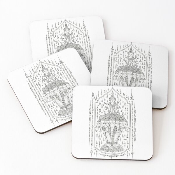 Item preview, Erawan God on Three-Headed Elephant – Thai Yantra Sacred Art designed and sold by Sksticker991.