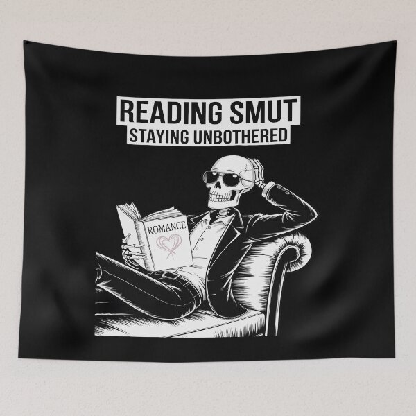 Item preview, Reading Smut Skeleton Romance Lover designed and sold by NetoGalaxy.