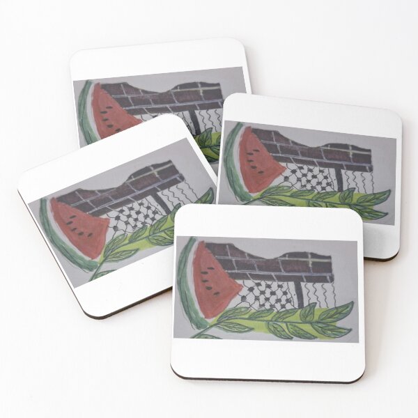 Item preview, Palestine Art Symbol | Olive Branch, Watermelon & Palestinian Keffiyeh Design designed and sold by Eman4design.