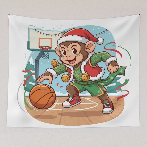 Item preview, Christmas Dribbling Monkey Mascot designed and sold by MoBoCH.