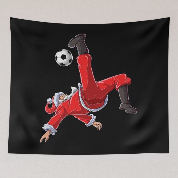 Item preview, Vintage Santa Soccer Shirt Bicycle Kick Santa Claus designed and sold by barderbarry.