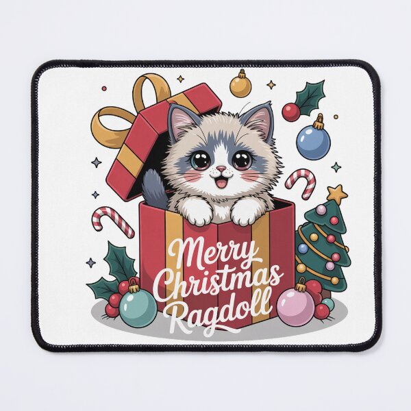 Item preview, Ragdoll cat merry Christmas Santa designed and sold by kaka8888.