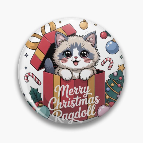 Item preview, Ragdoll cat merry Christmas Santa designed and sold by kaka8888.