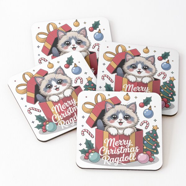 Item preview, Ragdoll cat merry Christmas Santa designed and sold by kaka8888.