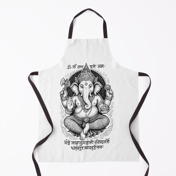 Item preview, Lord Ganesha Sacred Line Art – Hindu Elephant Deity Illustration designed and sold by Sksticker991.