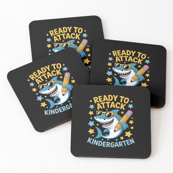 Item preview, Ready to Attack Kindergarten Shark Back to School designed and sold by NetoGalaxy.
