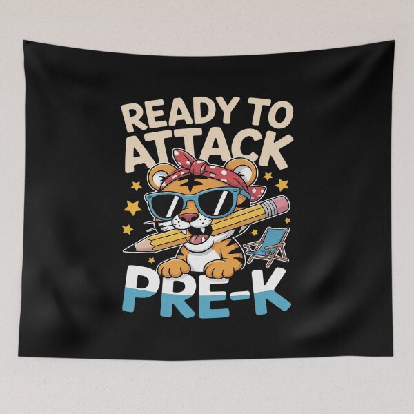Item preview, Ready To Attack Pre-K Funny Back to School Animal designed and sold by NetoGalaxy.