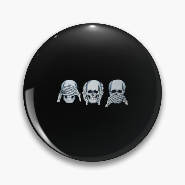 Item preview, See No Evil Hear No Evil Speak No Evil Skull Skeleton Art designed and sold by OnaConnie.