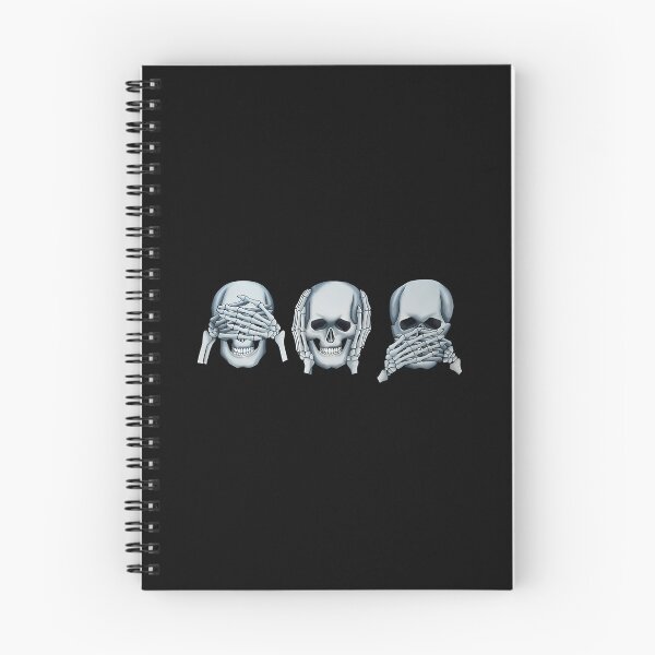 Item preview, See No Evil Hear No Evil Speak No Evil Skull Skeleton Art designed and sold by OnaConnie.