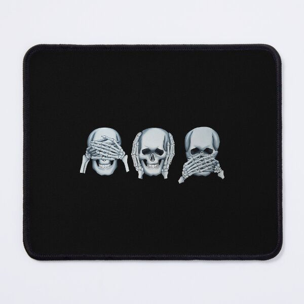Item preview, See No Evil Hear No Evil Speak No Evil Skull Skeleton Art designed and sold by OnaConnie.