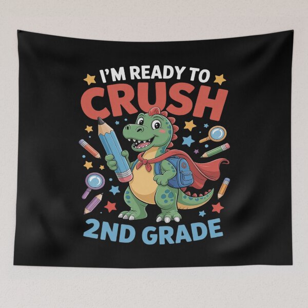 Item preview, Ready to Crush 2nd Grade Back To School Dinosaur designed and sold by NetoGalaxy.