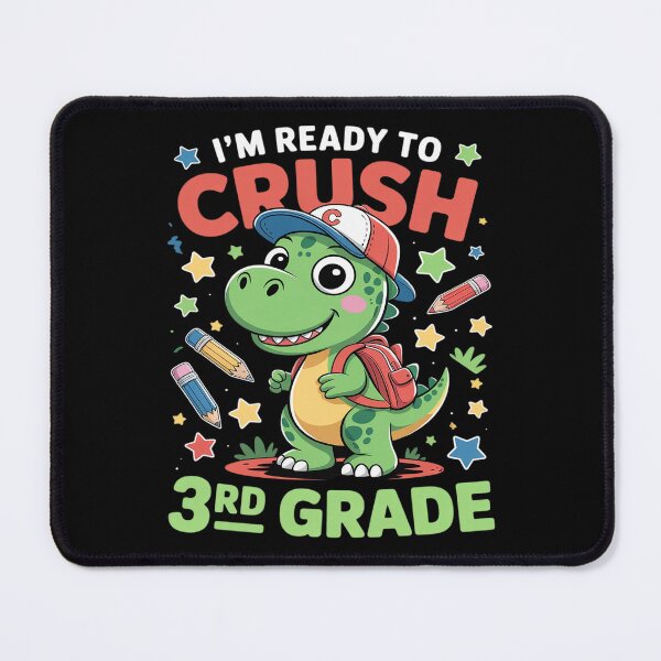 Item preview, Ready to Crush 3rd Grade Back to School Dinosaur designed and sold by NetoGalaxy.