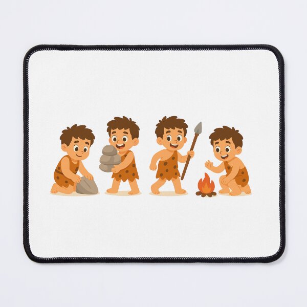 Item preview, Little Caveman Adventures, Stone Age Kids at Play, Tiny Tribe Adventures, Caveman Kids Learning Skills designed and sold by GDbanners.