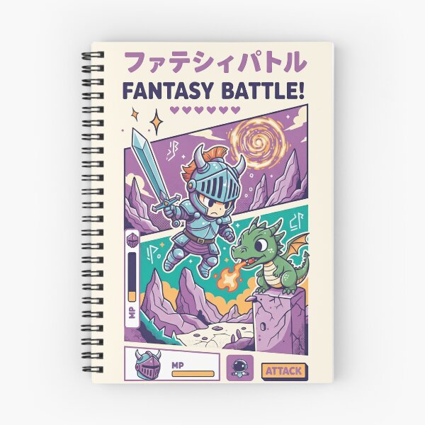 Item preview, Fantasy Battle Chibi Knight vs. Cute Dragon Retro Game designed and sold by AwesomeBeyondLimits.