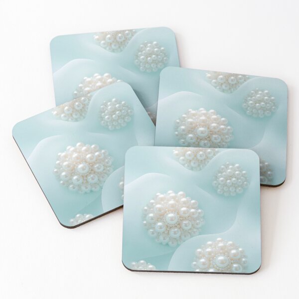 Item preview, Blue Waves Motif, Motif Pearls Brooch Jewelry & Clouds (image size 8320x12480) designed and sold by Digital-Davinci.