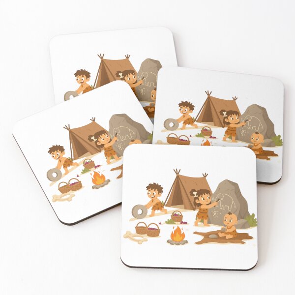 Item preview, Little Caveman Adventures, Stone Age Kids at Play, Tiny Tribe Adventures, Caveman Kids Learning Skills designed and sold by GDbanners.
