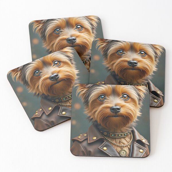 Item preview, Macho Steampunk Retro Silky Terrier designed and sold by Huskyyy Designs.