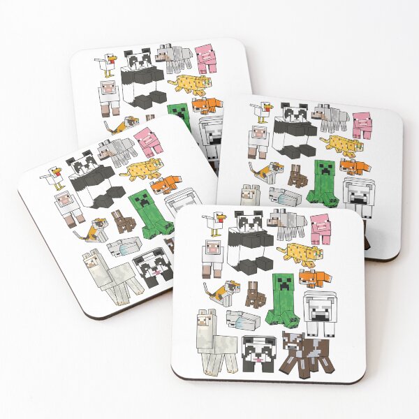 Item preview, Cute Blocky Pixel Art Animals Gamer Zoo Collage designed and sold by JeanSeth.